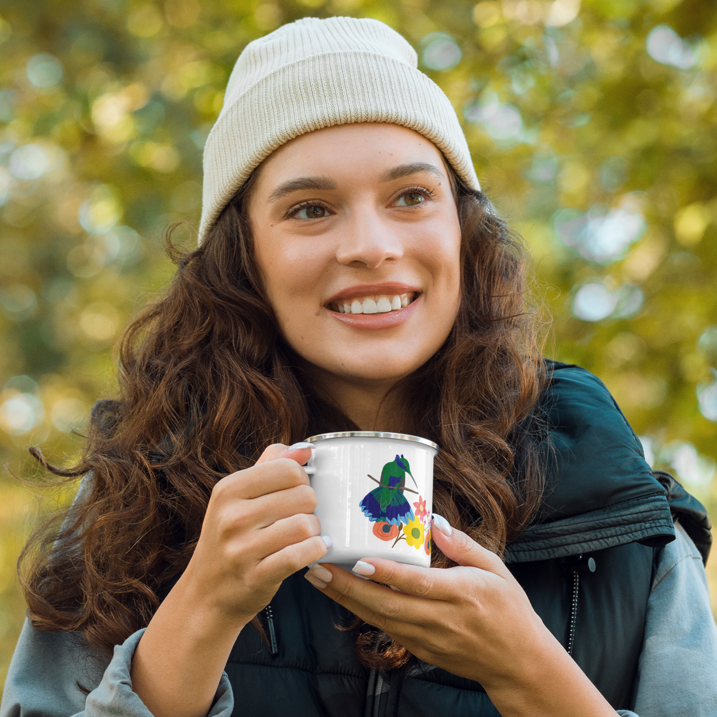 Sparkling Violetear Enamel Mug