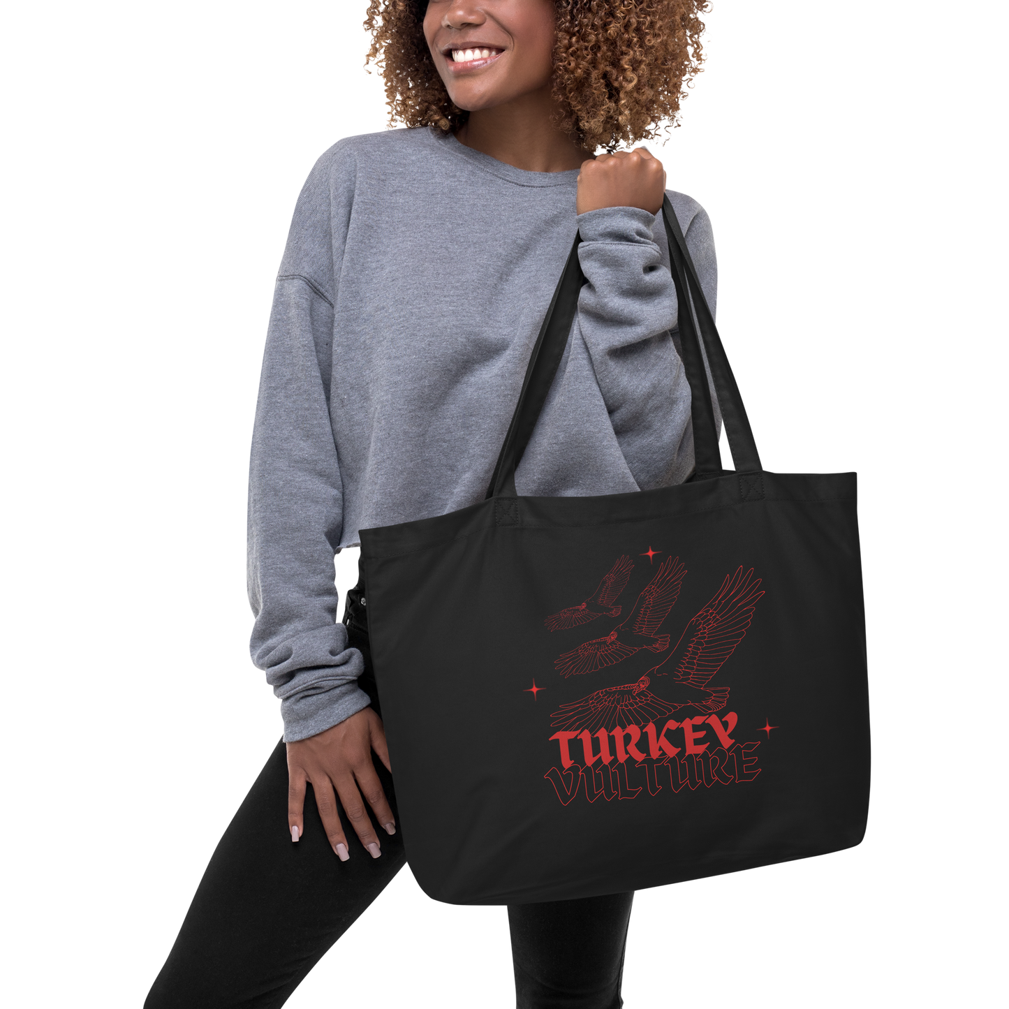 TURKEY VULTURE / Large organic tote bag