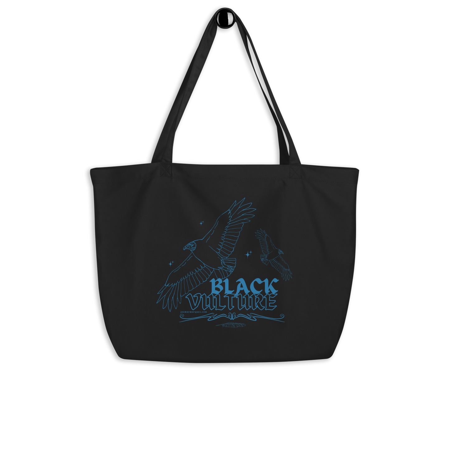 BLACK VULTURE / Large organic tote bag