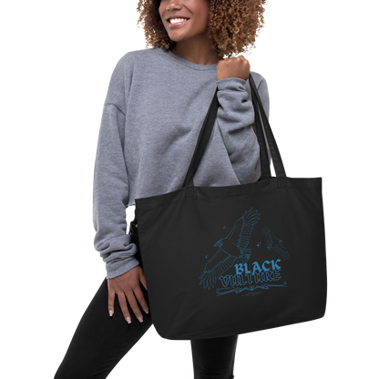 BLACK VULTURE / Large organic tote bag