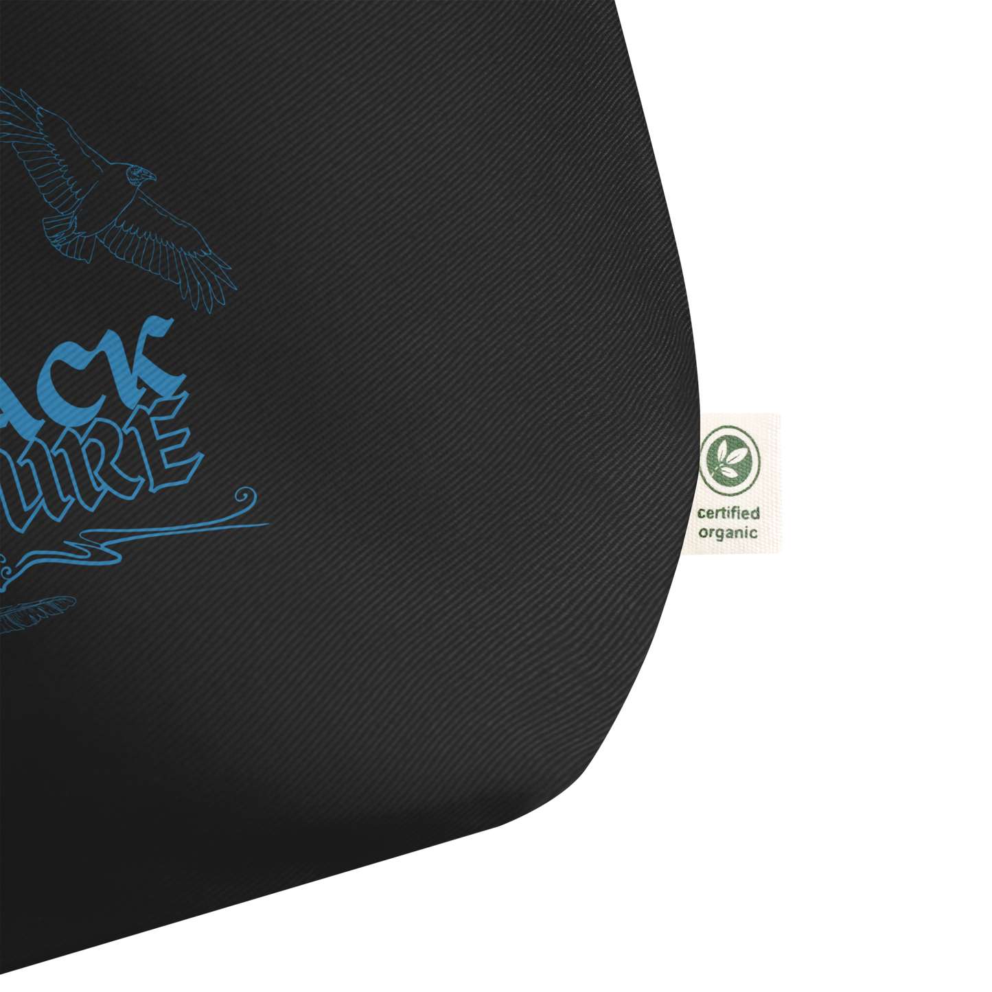 BLACK VULTURE / Large organic tote bag