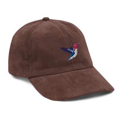 Bee Hummingbird / Zunzuncito / Vintage corduroy cap