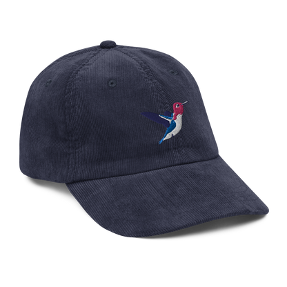 Bee Hummingbird / Zunzuncito / Vintage corduroy cap