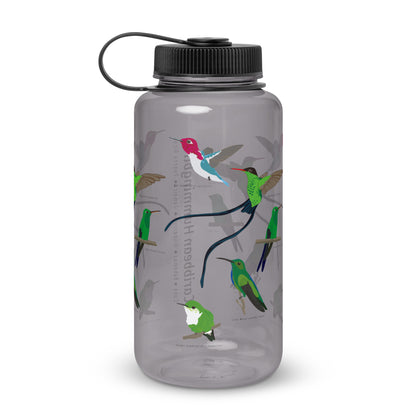 Caribbean Hummingbird-Wide mouth plastic water bottle