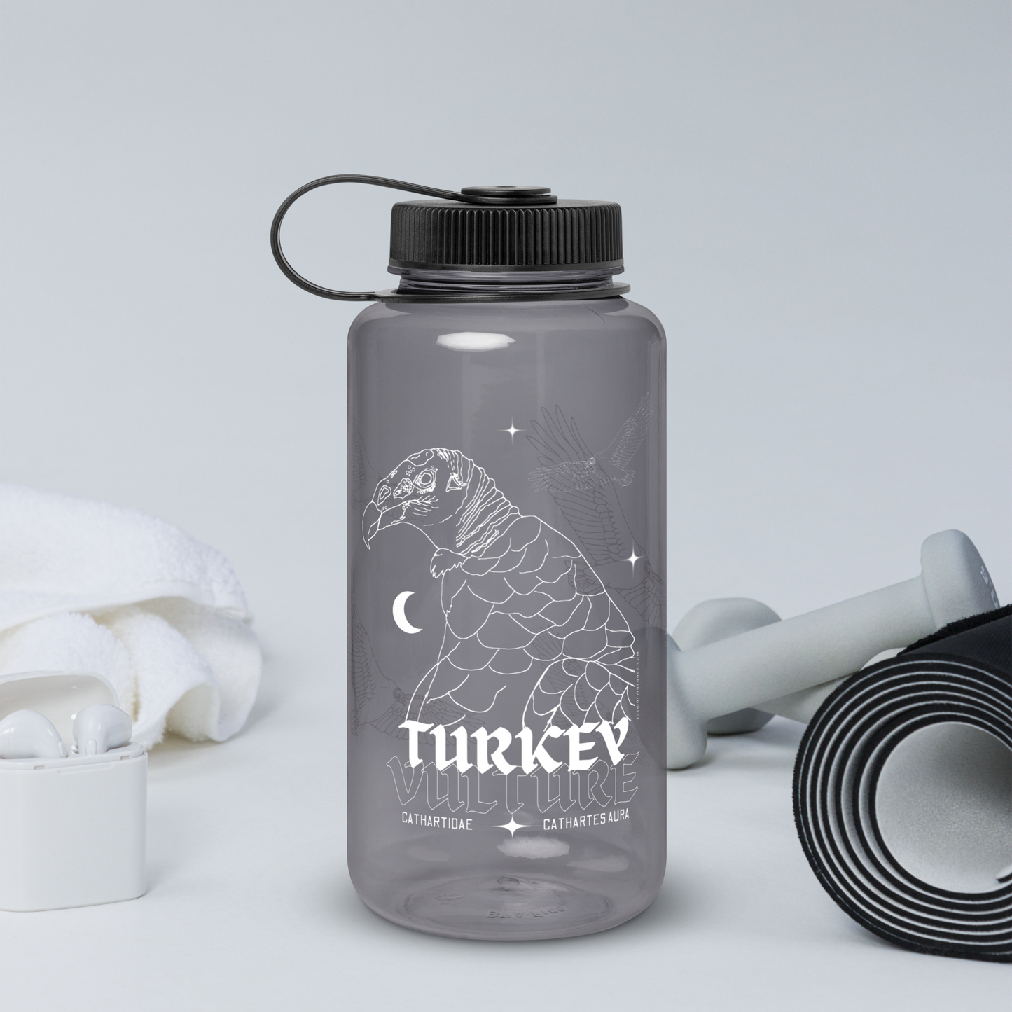 TURKEY VULTURE / Wide mouth plastic water bottle