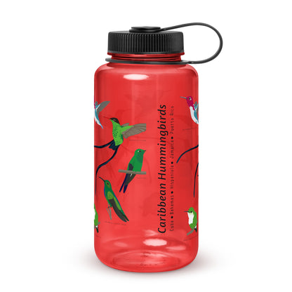 Caribbean Hummingbird-Wide mouth plastic water bottle