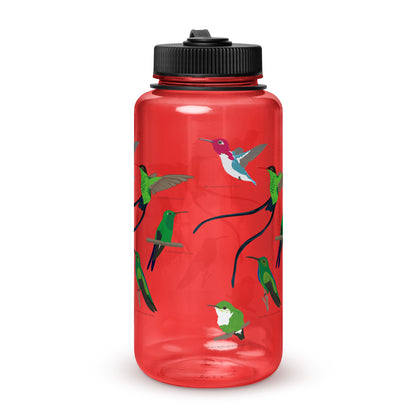 Caribbean Hummingbird-Wide mouth plastic water bottle