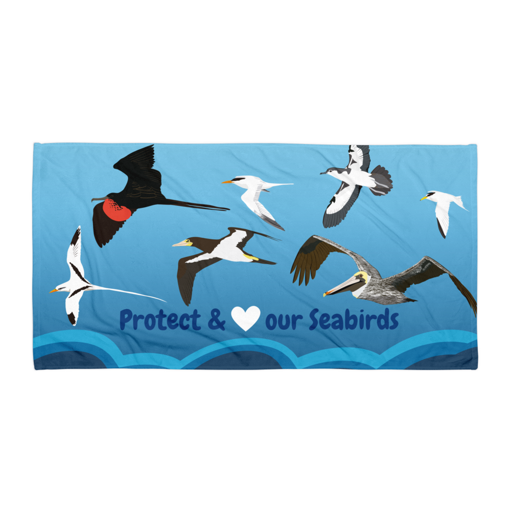 Protect and Love our Seabird - Towel (deep blue)