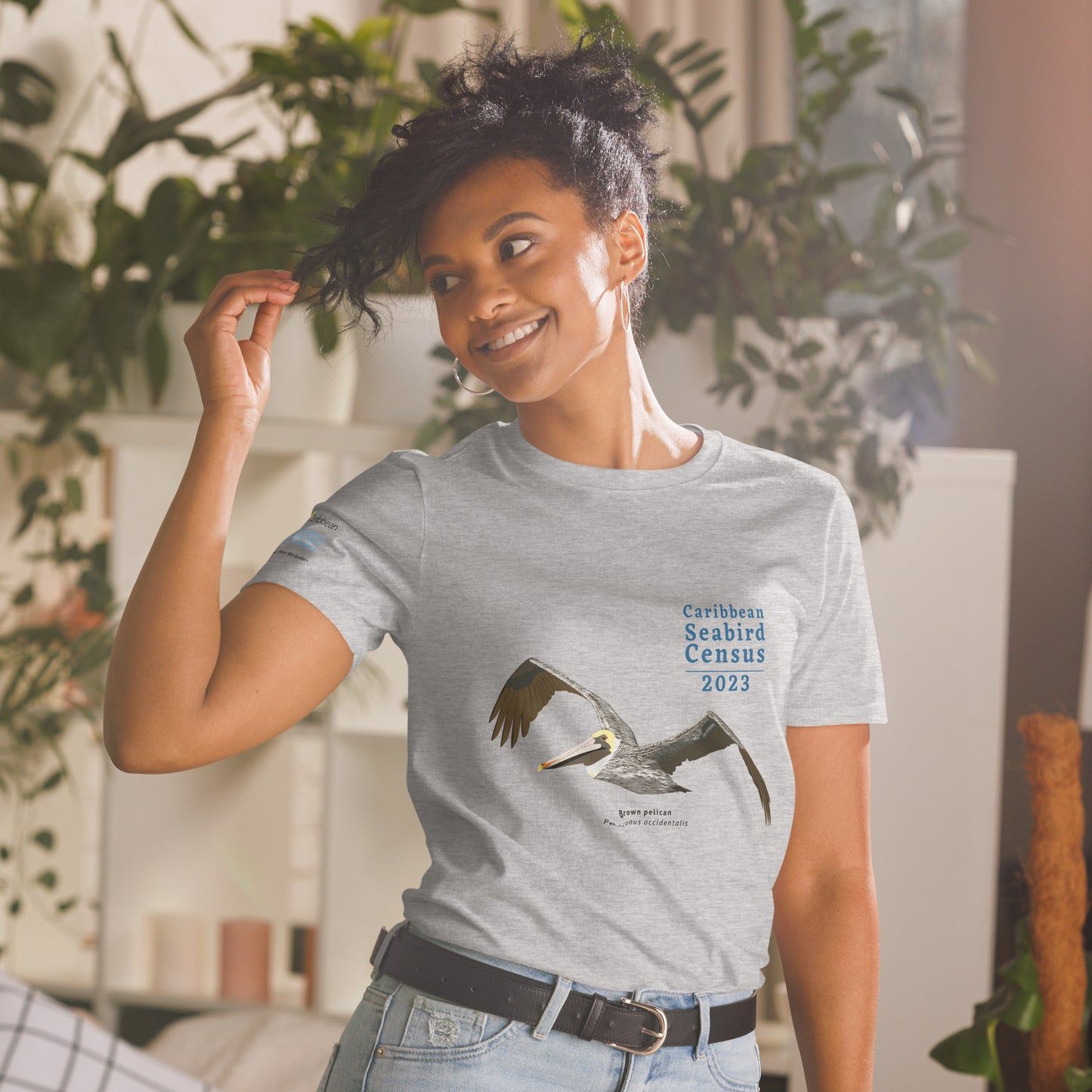 Brown Pelican for Caribbean Seabird Census / Short-Sleeve Unisex T-Shirt