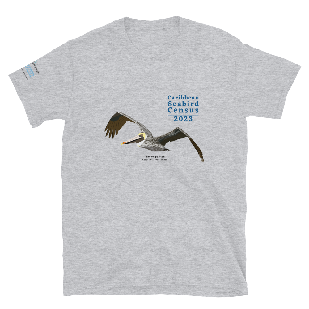 Brown Pelican for Caribbean Seabird Census / Short-Sleeve Unisex T-Shirt