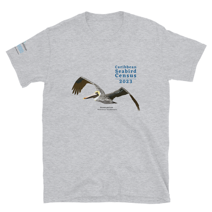 Brown Pelican for Caribbean Seabird Census / Short-Sleeve Unisex T-Shirt