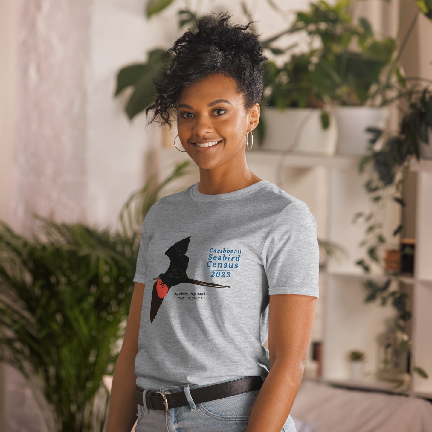 Magnificent Fregatebird for Caribbean Seabird Census / Short-Sleeve Unisex T-Shirt