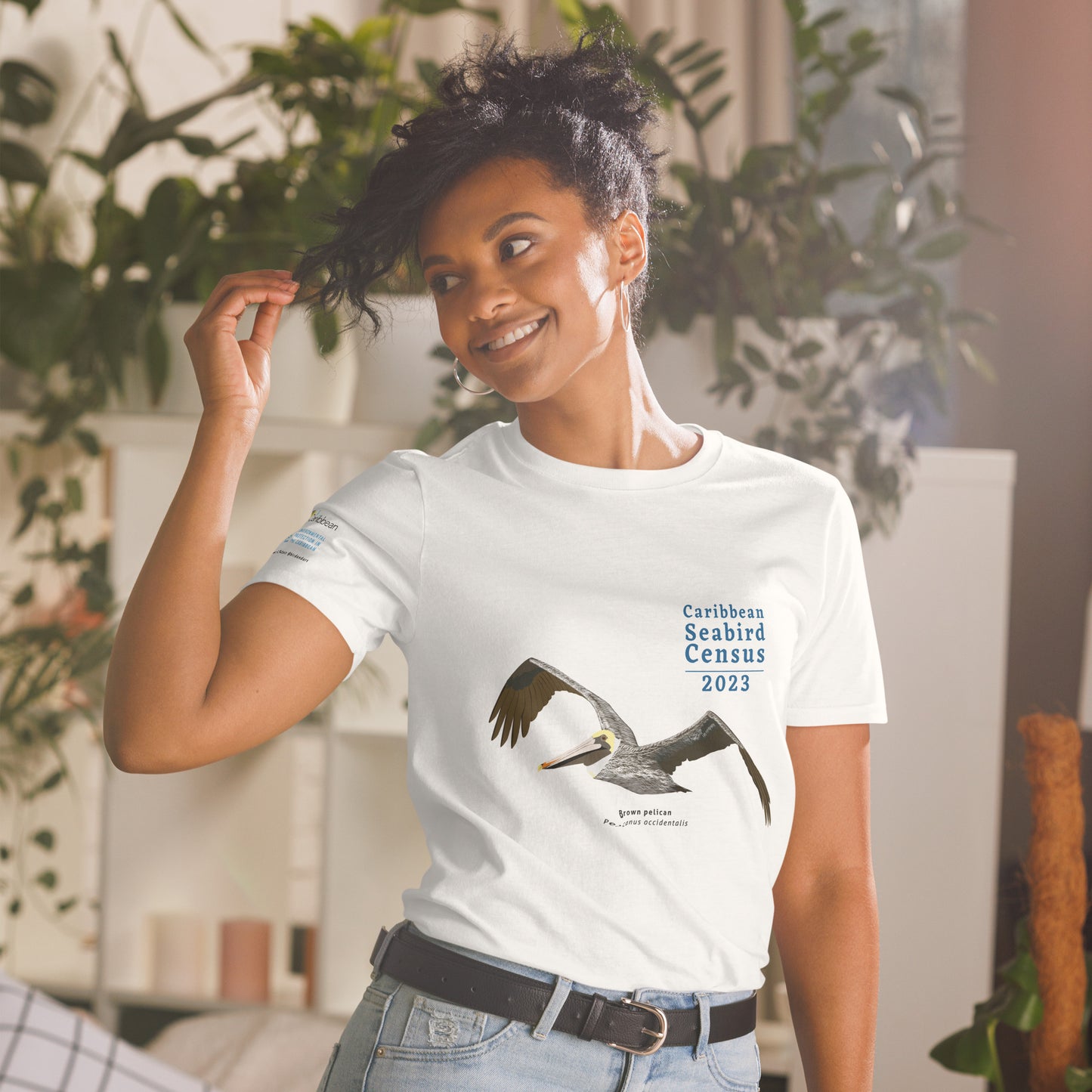 Brown Pelican for Caribbean Seabird Census / Short-Sleeve Unisex T-Shirt